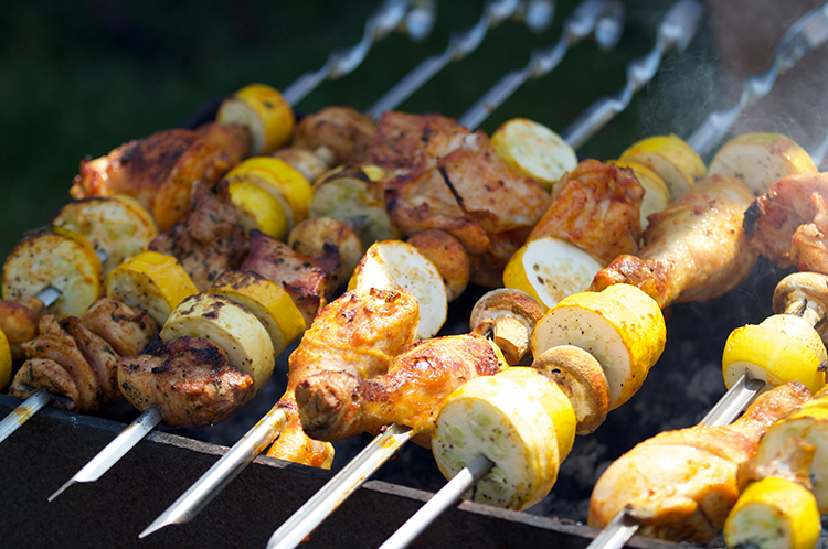 Grillspies op de BBQ